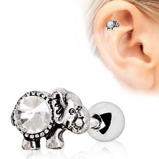 316L Surgical Steel Elephant Cartilage Earring-0